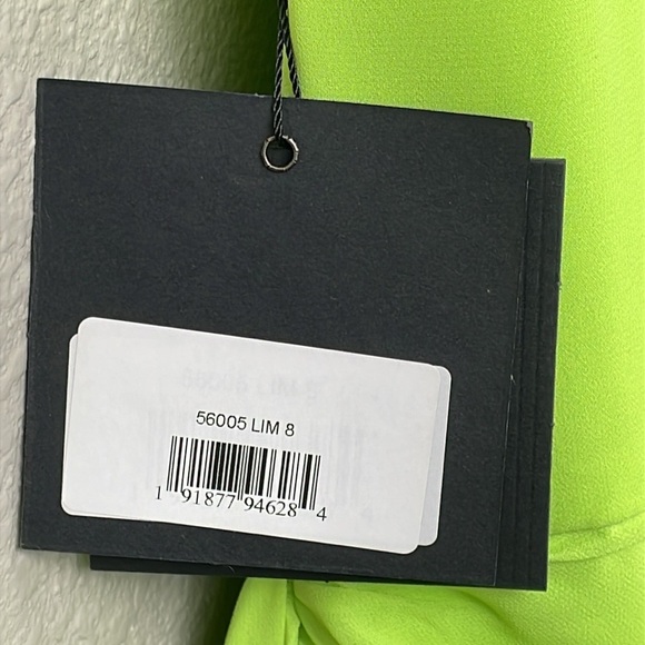 NWT Ieena for Mac Duggal 56005 Draped Skirt Strapless Corset Dress Lime Sz 8 - Picture 15 of 15